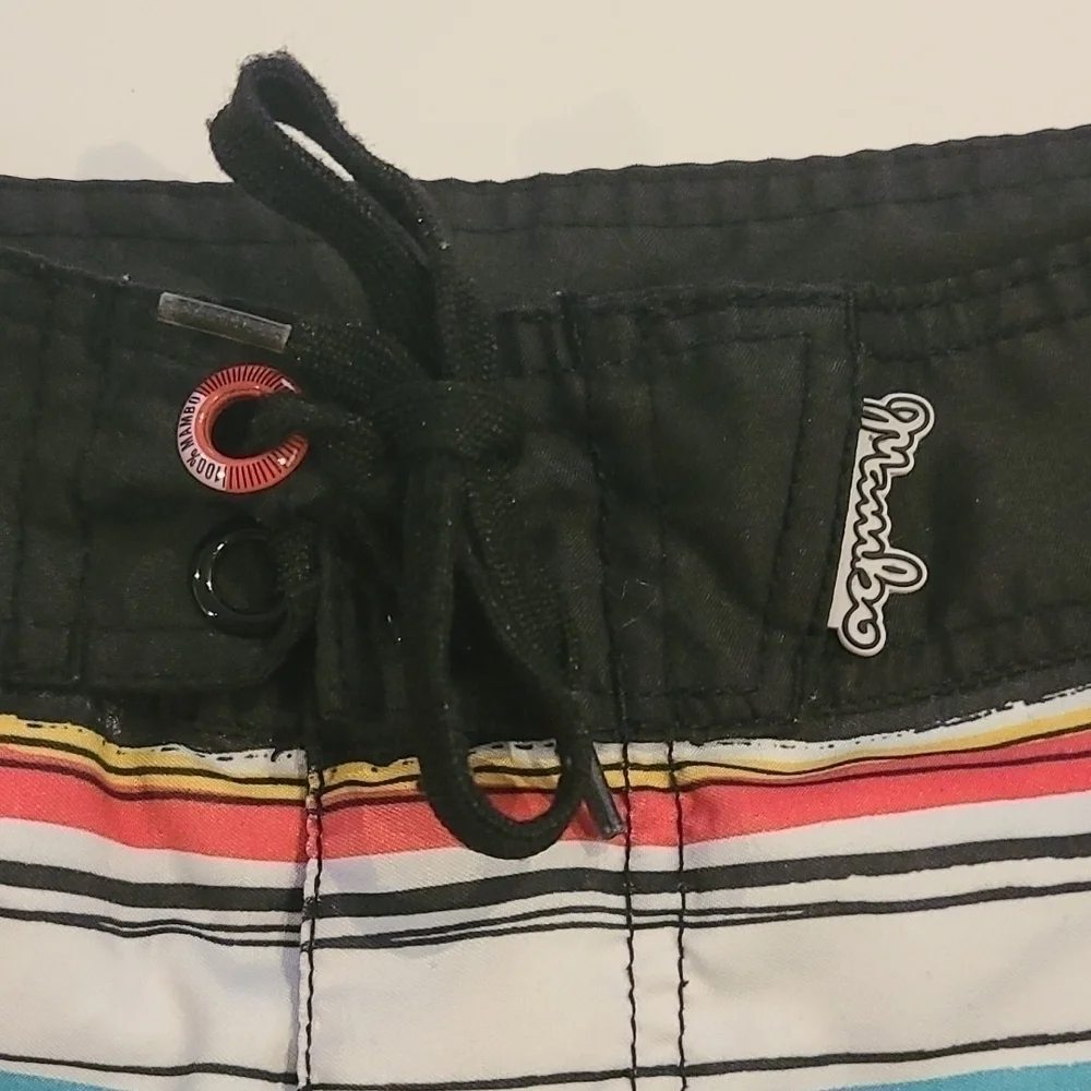 𝅺3/$20 Mambo Australia Striped Board Shorts